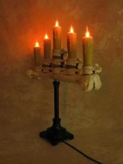 "Candelabra Table Top Halloween Prop W/ 5 Flicker Candles" Haunted House Lighting -Halloween Props Promotion candelabra table top halloween prop w 5 flicker candles haunted house lighting 23614396545