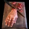 "Cutting Board With Magnetic Fingers" Human Body Part Halloween Prop -Halloween Props Promotion cutting board with magnetic fingers human body part halloween prop 31359092949040