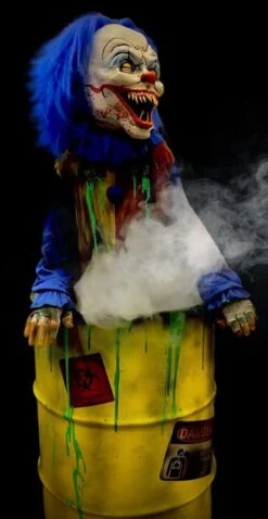 Evil Clown Barrel Fright Scare Animatronic