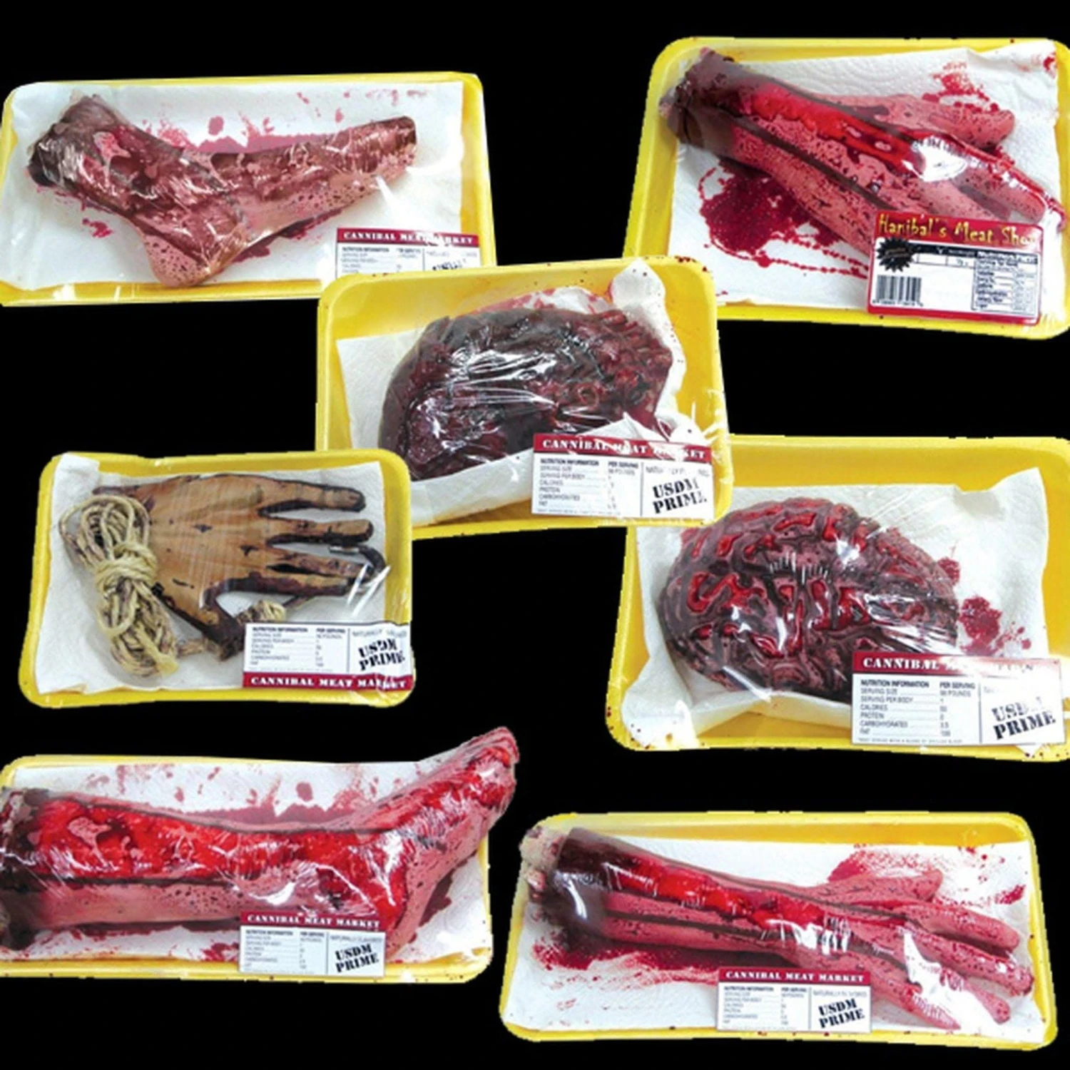 "Meat Market Body Parts" Gory Halloween Props - Package Deal 3 "Meat Market Body Parts" Gory Halloween Props - Package Deal