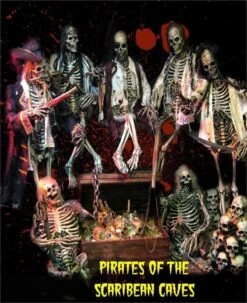 "Pirates Of The Scaribean Caves" Skeleton Halloween Props