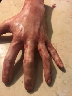 "Severed Left Male Hand - Silicone" Human Body Part Halloween Prop -Halloween Props Promotion severed left male hand silicone human body part halloween prop 11943712882736