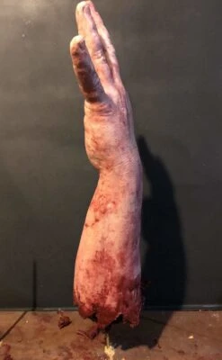 "Shark Bite Silicone Arm" Bloody Body Part Prop -Halloween Props Promotion shark bite silicone arm bloody body part prop 11943703412784